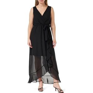 Gina Bacconi Mouwloze wikkeljurk voor dames, cocktailjurk, Zwart, 36