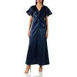 VILA - Sittas - Avondjurk - Navy - Gevoerde Zoom/Rand - V-hals