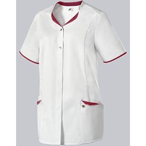 BP 1702-485-2188 Kaszak voor dames, moderne pasvorm, 50% katoen/50% polyester, wit/koraal, maat L