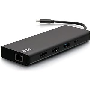 C2G USB-C® 9-in-1 Dual Display Docking Station met HDMI®, Ethernet, USB, 3,5mm Audio en Power Delivery tot 60W - 4K 30Hz (TAA Compliant)