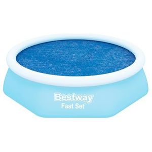 Bestway | Snelle set ronde zonnezwembadafdekking voor opblaasbare ring bovengrondse zwembaden, 2,44 m