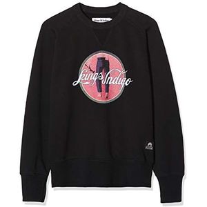 Kings of Indigo Parnell Sweatshirt voor heren, zwart (Black Cowboy 6906), L