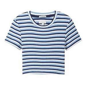 TOM TAILOR T-shirt voor meisjes, 34810 - Navy Mid Blue White Streep, 176 cm