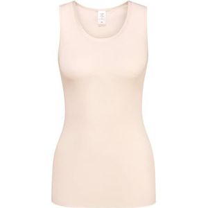 CALIDA True Confidence Tanktop van wolzijde voor dames, van merinowol en zijde, verwarmend, temperatuurregulerend en geurneutraliserend, fijn geribbeld, Light ivoor, 48-50