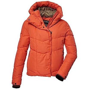 killtec Dames Ski-jas/gewatteerde jas met sneeuwvanger KSW 59 WMN SKI QLTD JCKT, neon-coral, 36, 39725-000