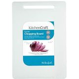 KitchenCraft Grote snijplank, niet giftige plastic, wit, 35 x 25 cm