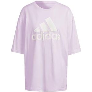 adidas Dames Essentials Big Logo Boyfriend Tee, Clear Pink/White, S