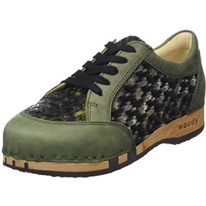 Woody Dames Mary houten schoen, groen-oud, 41 EU, groen oud, 41 EU