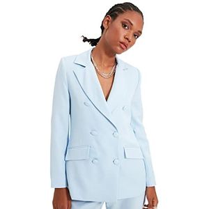 Trendyol Dames Outdoor Button Gedetailleerde Blazer Jacket, Clear Blue, Clear Blue., 42