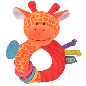 Fiesta Crafts Giraffe rammelaar en bijtring speelgoed
