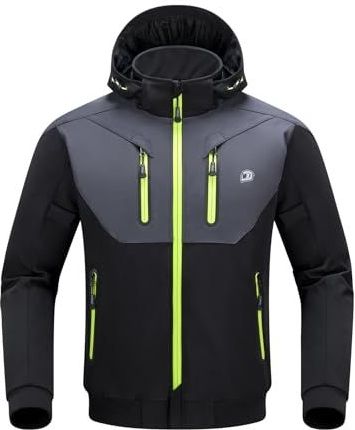 BORLENI - Motorjack - Zwart - Winter - Met CE-beschermers - Uitneembare Binnenvoering - Waterafstotend - Winddicht