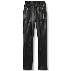 Pinko hardware broek kunstleer casual dames, Z99_Zwart Sedan, 40 NL