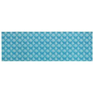 WENKO Zachte schuimmat Flow Blauw, antislip vloermat, veelzijdig te gebruiken als onderhoudsvriendelijke douchemat en vuilafstotende keukenloper, hygiënisch, ademend, op maat te snijden, 65 x 200 cm