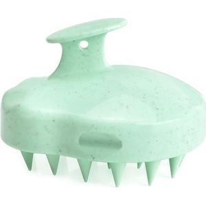 FREATECH Haarhoofdhuid Massager Shampooborstel met Zachte Siliconen Borstelharen voor Hoofdhuidverzorging en Haargroei, Hoofdhuid Scrubber voor Roos, Verbeterde Tarwestrohandgreep, Muntgroen