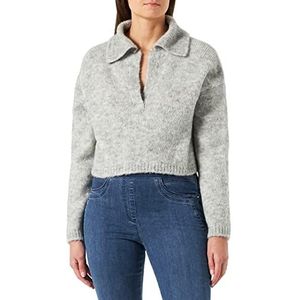 Sisley Womens L/S Polo Shirt 102VM3005 Sweater, White 81E, M