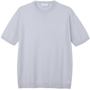 Diana Studio, T-shirt voor heren, 100% katoen, korte mouwen, casual fit, grijs/parels, M