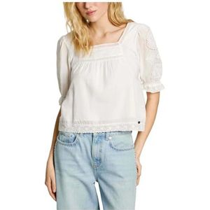 Blouse - Effen - Katoen - Losse Pasvorm - Kwartmouw