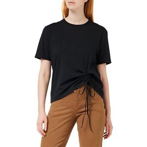 French Connection RALLIE Katoen Rouched T-SHIRTBLACKOUTS, Verduistering, S