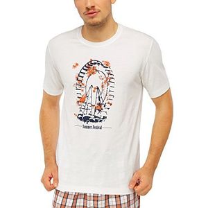 Schiesser Shirt met korte mouwen voor heren, wit (wit 100), 60 NL