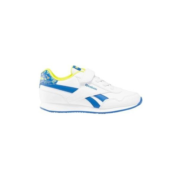 Reebok Royal CL Jog 3.0 1V schoenen, wit/vector blue/acidyellow, Wit Vectorblauw Acide geel, 34 EU