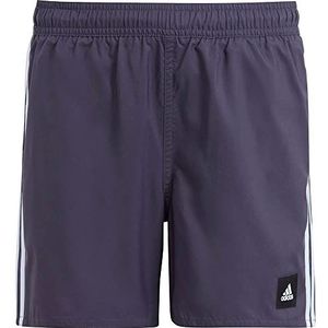 adidas Jongens 3 Stripes Zwemshorts, Shadow Navy/Dawn Blue, 128