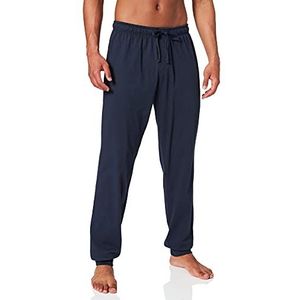 Schiesser Mix & Relax broek voor heren, lange manchetten, pyjamabroek, donkerblauw, 48