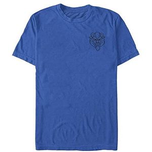 Disney Beauty & The Beast - Beast Line Unisex Crew neck T-Shirt Bright blue L