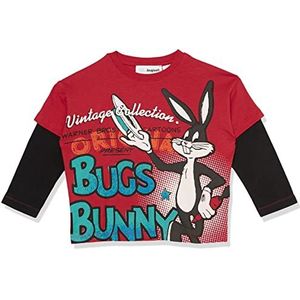 Desigual Boy's TS_Bugs 3000 Carmin Shirt, Rood, 8 Jaar, rood, 8 Jaar