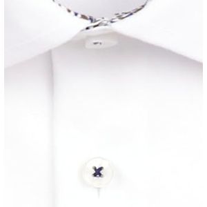 Seidensticker Zakelijk overhemd voor heren, regular fit, strijkvrij, kent-kraag, korte mouwen, 100% katoen, wit, 46