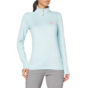 Jack Wolfskin Sneeuwhemel Halfrits Dames Sweater, Frosted Blue, S, Frosted blauw, S
