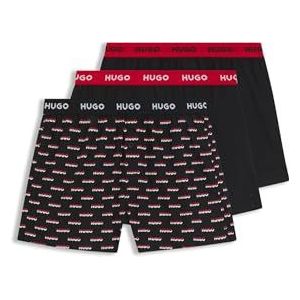 HUGO - WOVEN BOXER TR - Boxershort - Rood/Rood/Blauw - 3 Stuks