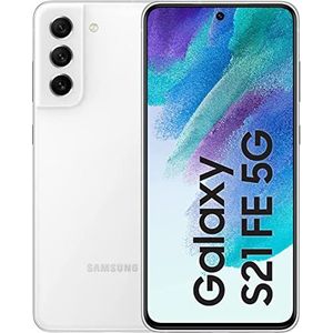 Samsung Galaxy S21 FE 5G, Android Smartphone, 6,4 inch Dynamic AMOLED-display, 4.500 mAh accu, 128 GB/6 GB RAM, mobiele telefoon in wit incl. 36 maanden fabrieksgarantie [exclusief bij Amazon]