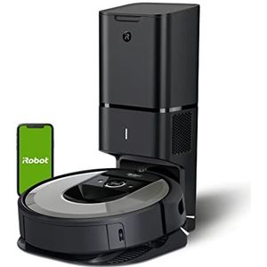 iRobot Roomba i7+ connected robotstofzuiger - Borstels zonder klitten van dierenharen - Slimme navigatie - Opladen en werk hervatten - Spraakbesturing - Zone- of kamertargeting - Zelfledigend