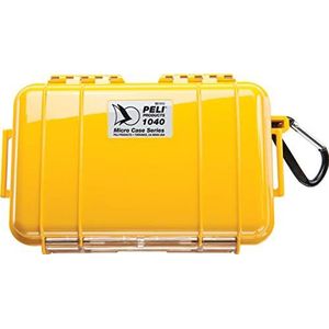 Peli 1040 Waterdicht Doosje Om Mo1L, Sd-Kaarten, Ipod E.A. Waardevolle Spullen Te Bewaren In Outdoor Activiteiten, Ip67 Water-En Stofdicht, Capaciteit: 0,7L, Gemaakt In De Vs, Kleur: Kleur: Geel/Zwart