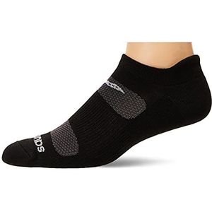 Saucony Men's Multi-Pack Mesh Ventilating Comfort Fit Performance Tab Socks, Black (6 Pair), Shoe Size: 5-8