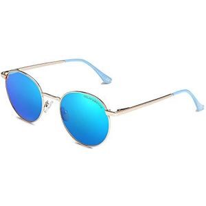 Clandestine Orbita Gold Light Blue - Nylon HD zonnebril voor heren en dames