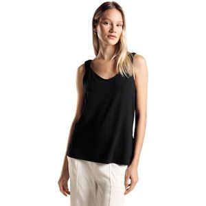 STREET ONE Top met V-hals, zwart, 46