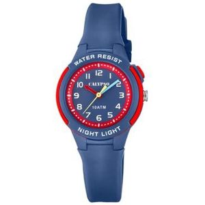 Calypso Unisex datum klassiek kwarts horloge met plastic armband K6069/5