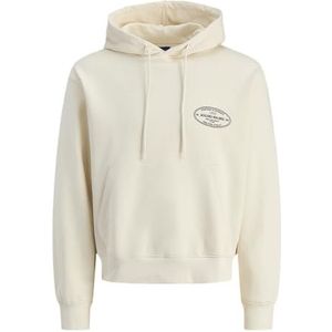 JACK & JONES - Sweater - Beige - Met Kap - Katoen