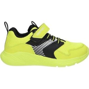 Geox Jongens J Sprintye Boy Sneakers, Lime Black, 33 EU