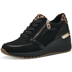 MARCO TOZZI dames 2-83701-41 Sneaker, Black/Leo, 42 EU