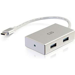 C2G USB-C/Thunderbolt 3 Hub met 4 USB-A-poorten Geschikt voor gebruik met Galaxy S9/8+, MacBook Pro, iPad Pro, Google Pixel, Chromebook, Nexus, Huawei, Nintendo Switch en meer