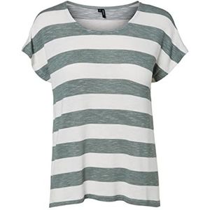 VERO MODA Gestreept T-shirt VMWIDE Grijs/Wit