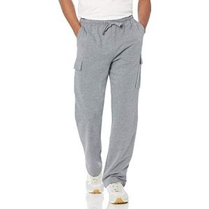 Amazon Essentials Heren Cargo Fleece Joggingbroek, Lichtgrijs Heather, X-Large