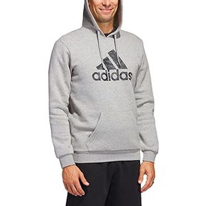 adidas Heren Sportswear Camo Sweatshirt met capuchon, Medium Grey Heather, M