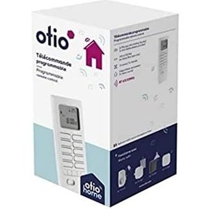 Otio - Programmeerbare Afstandsbediening 16 Kanalen met Thermostaatfunctie - Bedien Verlichting, Elektrische Apparaten en Rolluiken - Compatibel RF 433,92Mhz - Wit