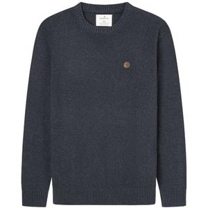 Springfield Nieuw structuurhemd met boomborduurwerk, blauw, maat S