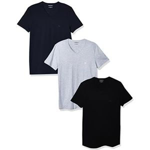 Emporio Armani Onderhemd voor heren, verpakking van 3 stuks, grijs/marineblauw/zwart., L