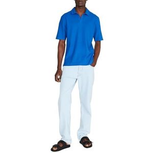 Sisley Mens H/S 35T9S300E Polo Shirt, Bright Blue 07V, L, bright blue 07v, L