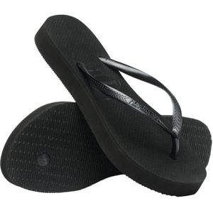 Havaianas Slim Flatform Women's Flip Flop Sandals - Black, 7/8